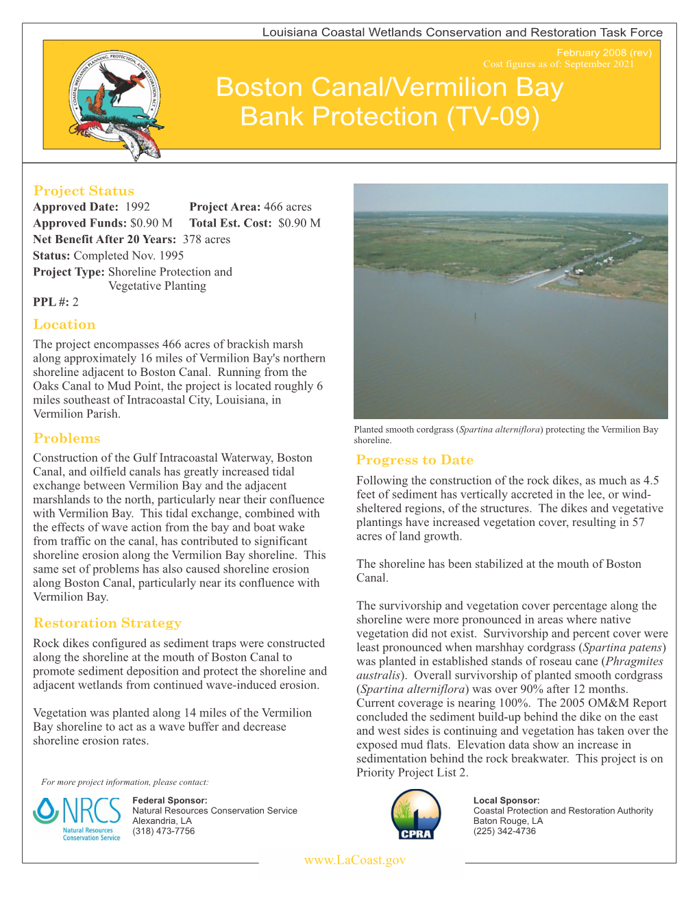 TV 09 Boston Canal Vermilion Bay Bank Protection Prep.Cdr