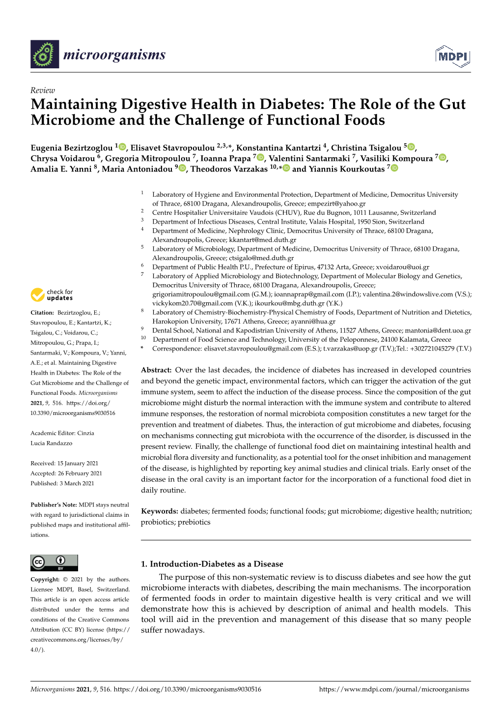 Maintaining Digestive Health in Diabetes: the Role of the Gut Microbiome and the Challenge of Functional Foods