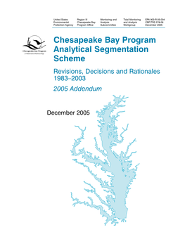 2005 Addendum to Chesapeake Bay Program Analytical Segmentation