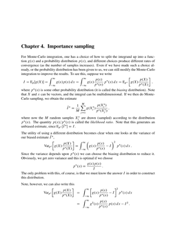 Chapter 4. Importance Sampling