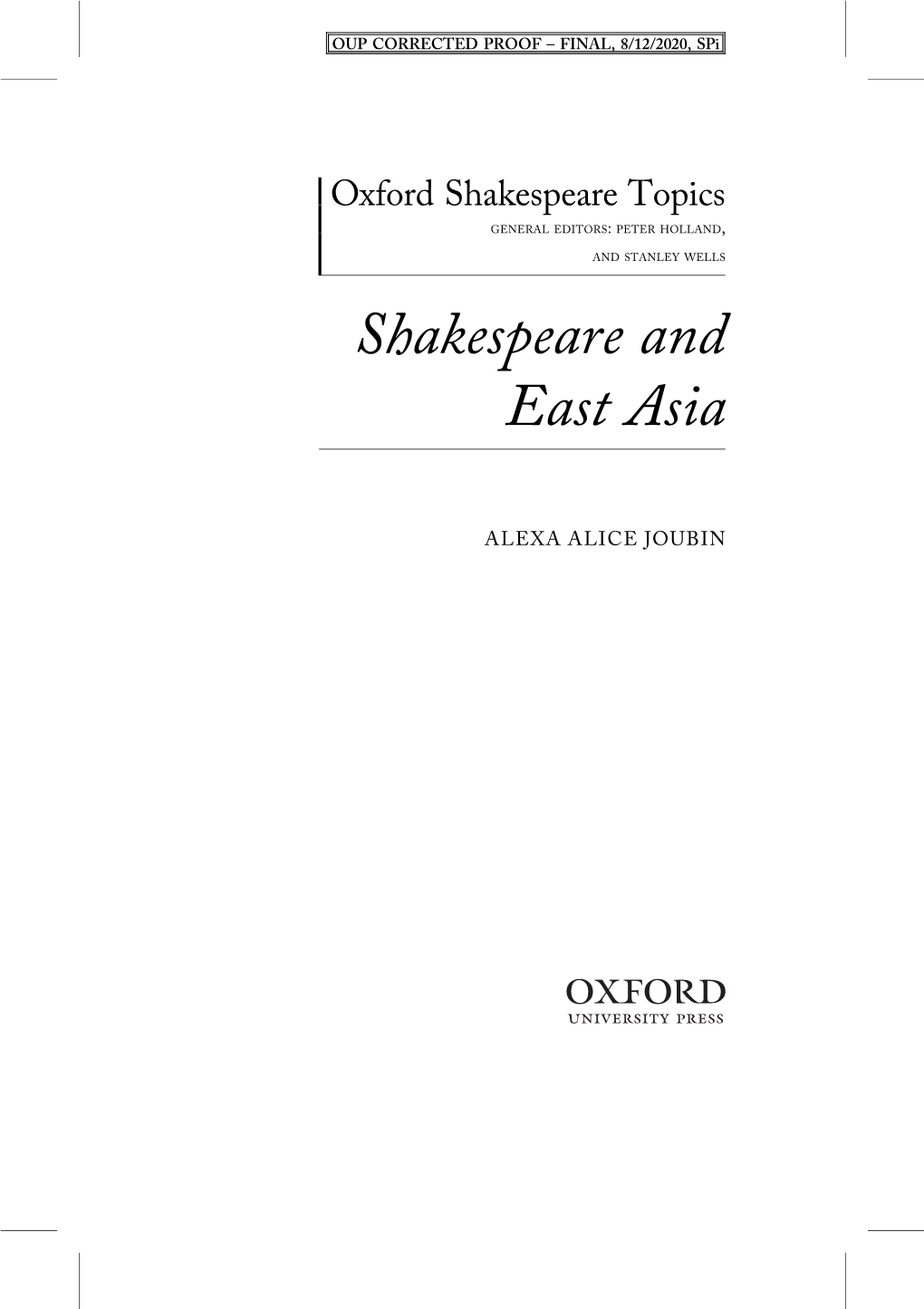 Shakespeare and East Asia