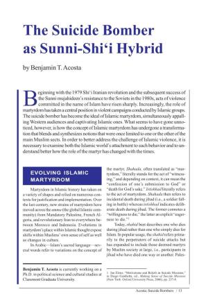 The Suicide Bomber As Sunni-Shi'i Hybrid