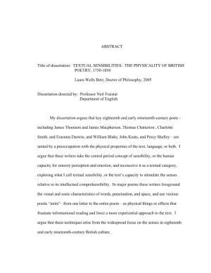 ABSTRACT Title of Dissertation