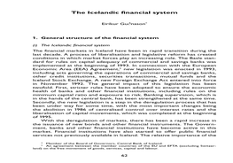 The Icelandic Financial System
