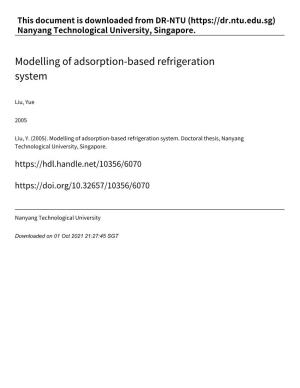 Modelling of Adsorption‑Based Refrigeration System