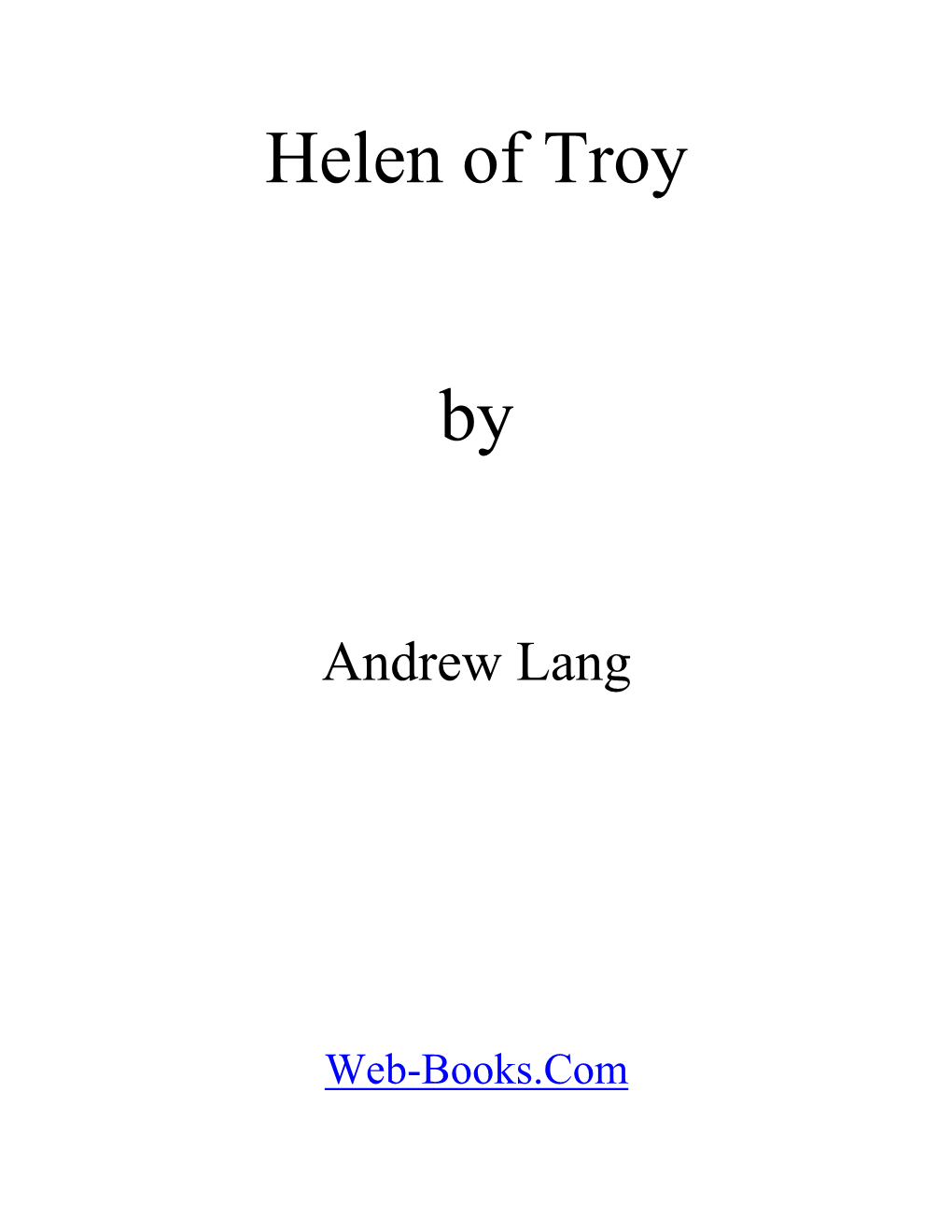 Helen of Troy By