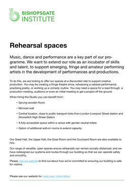 Rehearsal Policy