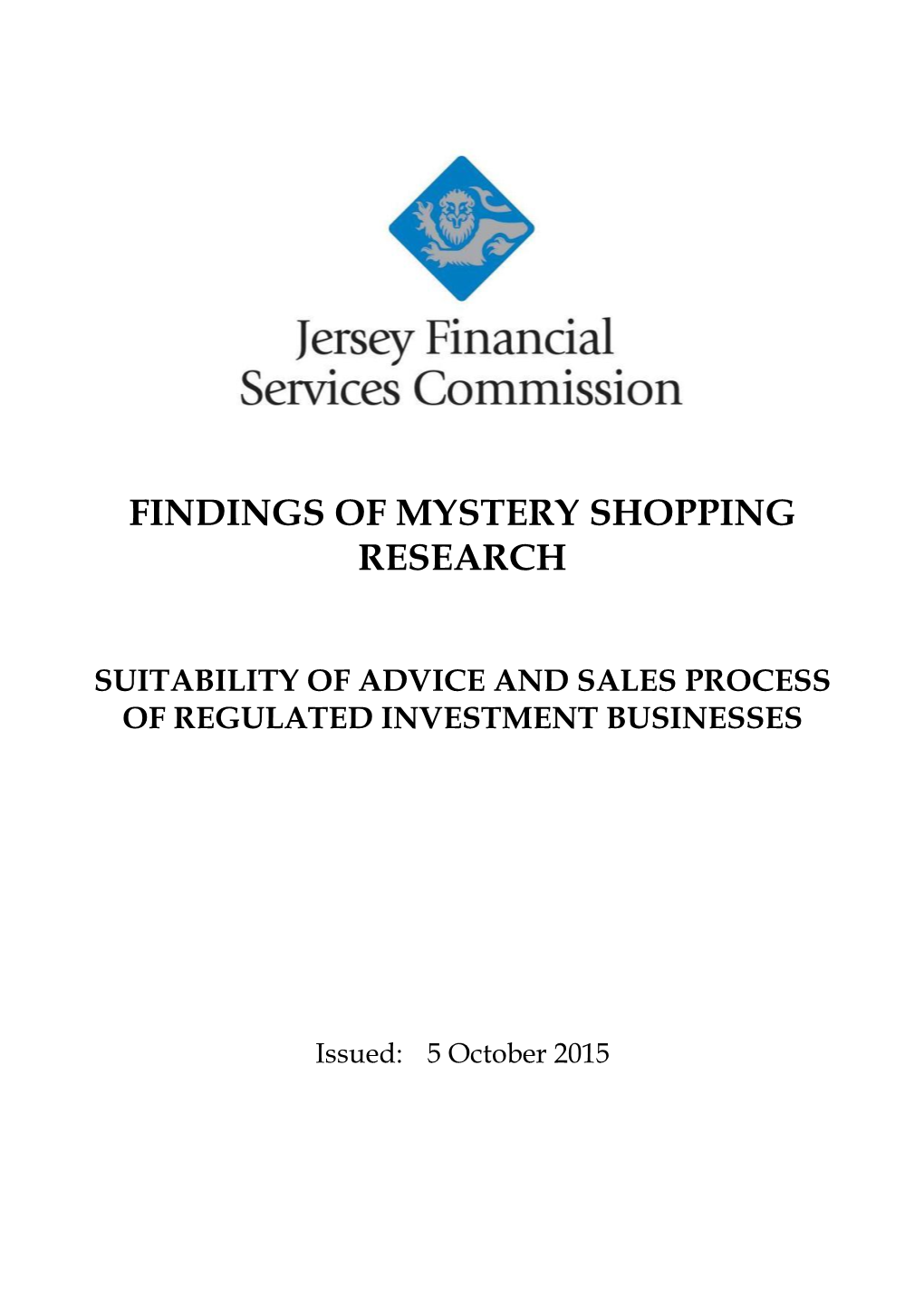 Findings of Mystery Shopping Research
