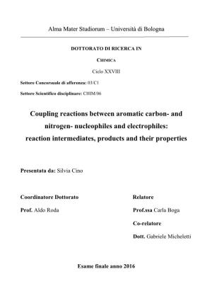 Coupling Reactions Between Aromatic Carbon- and Nitrogen- Nucleophiles and Electrophiles: Reaction Intermediates, Products and Their Properties