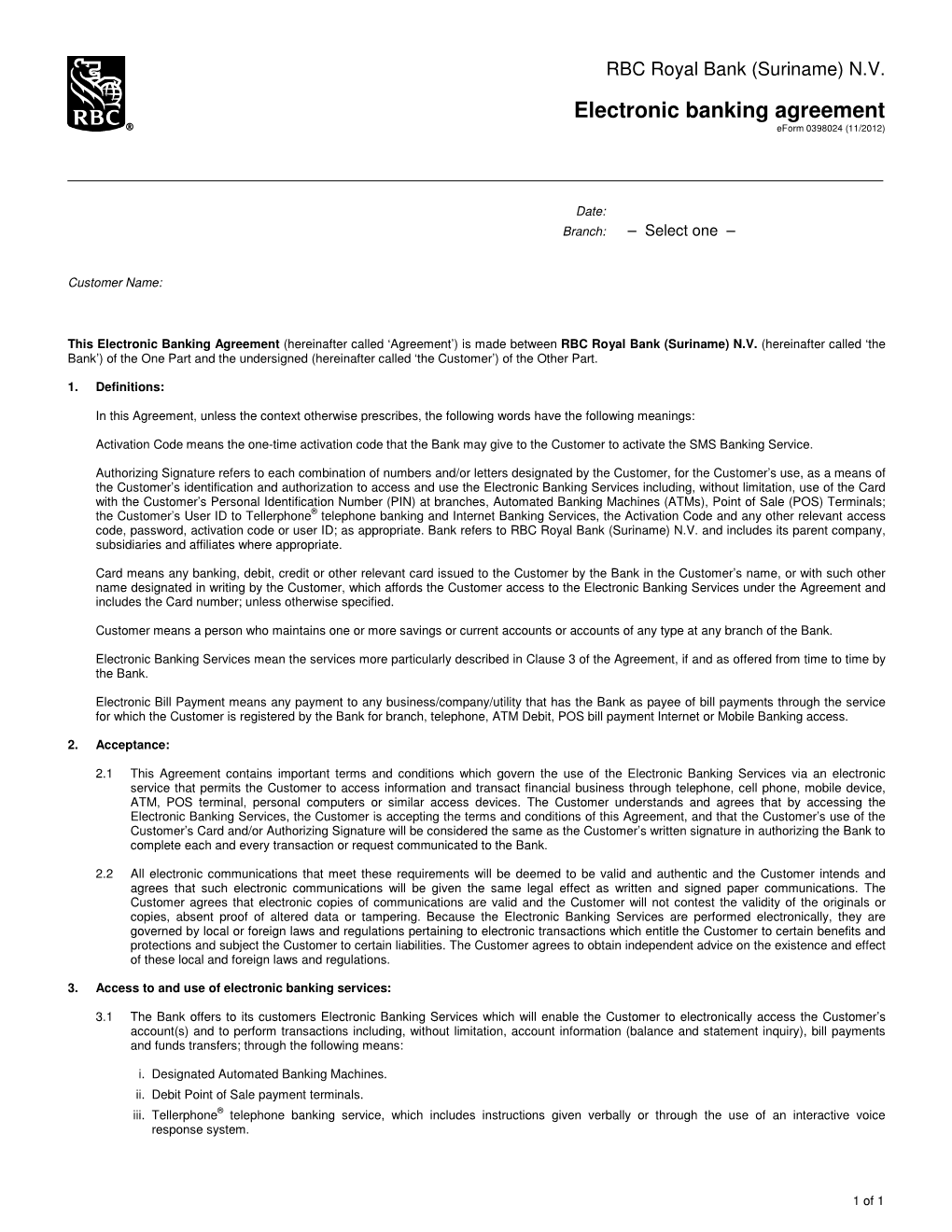 Electronic Banking Agreement Eform 0398024 (11/2012)