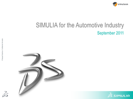 SIMULIA for the Automotive Industry