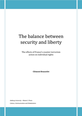 The Balance Between Security and Liberty