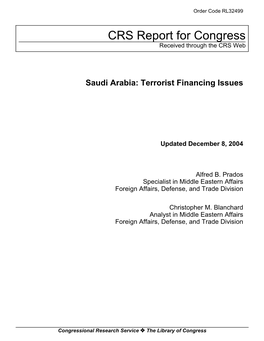 Saudi Arabia: Terrorist Financing Issues
