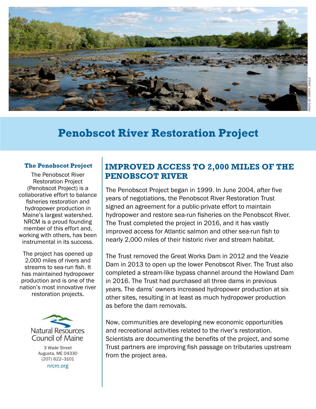 Penobscot River Restoration Projects