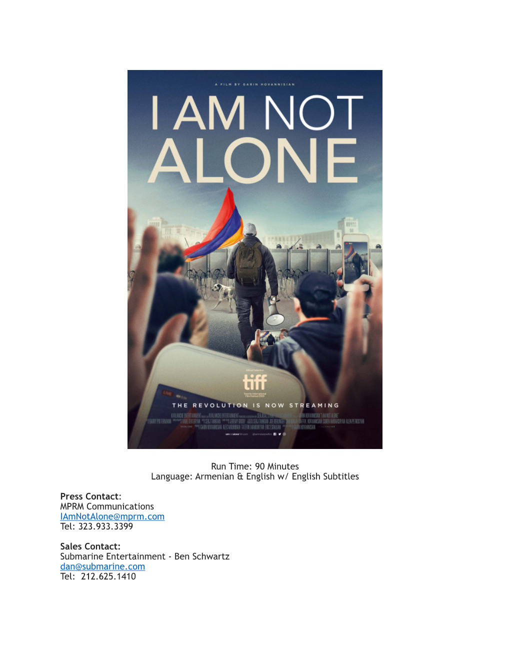 Iamnotalone Press Kit KT