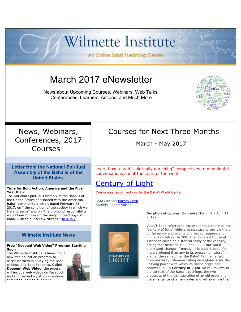 March 2017 Enewsletter