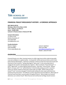 Financial Fraud Throughout History: a Forensic Approach