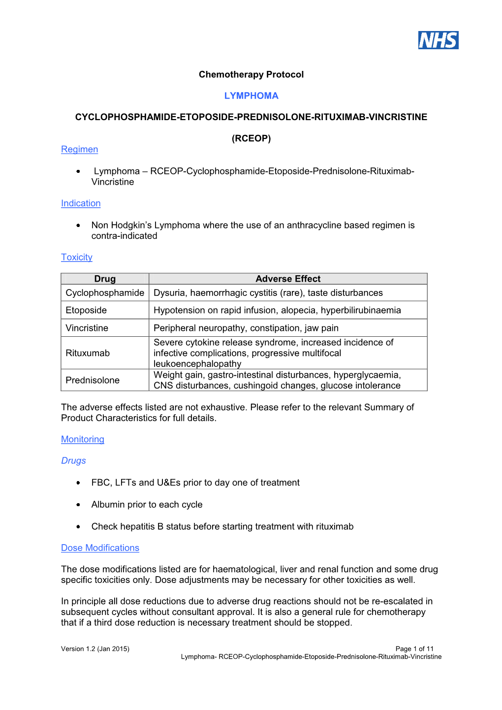 RCEOP-Cyclophosphamide-Etoposide-Prednisolone-Rituximab-Vincristine Ver