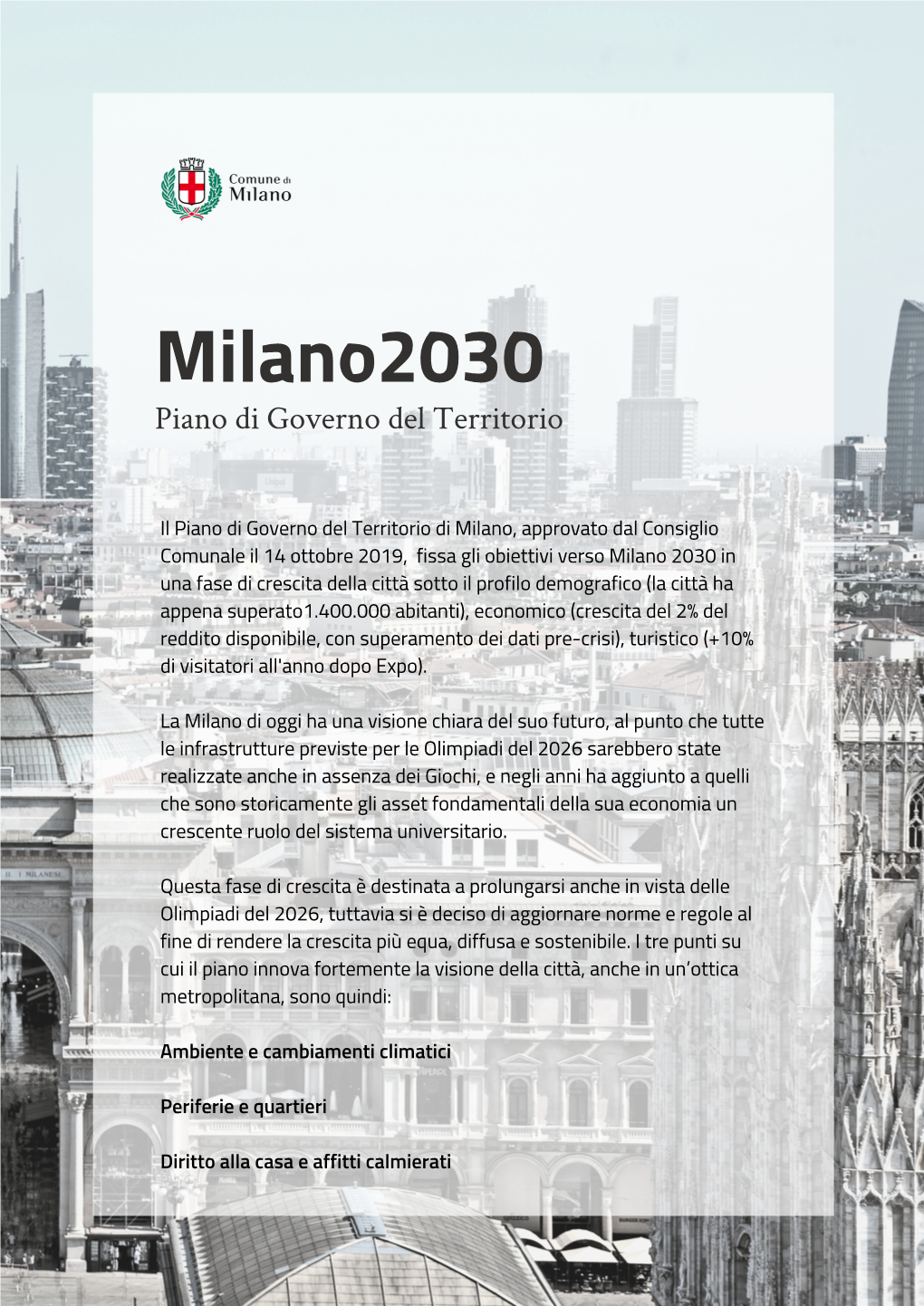 Sintesi PGT Milano 2030