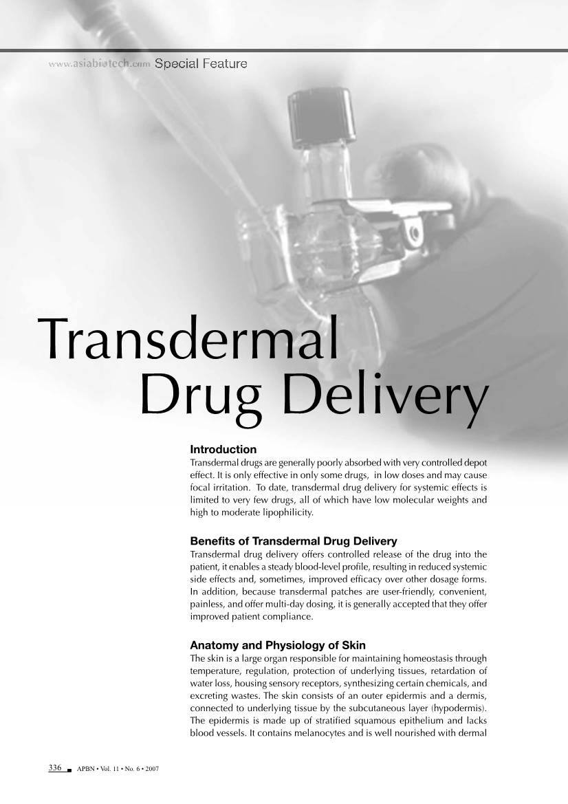 Transdermal Drug Delivery