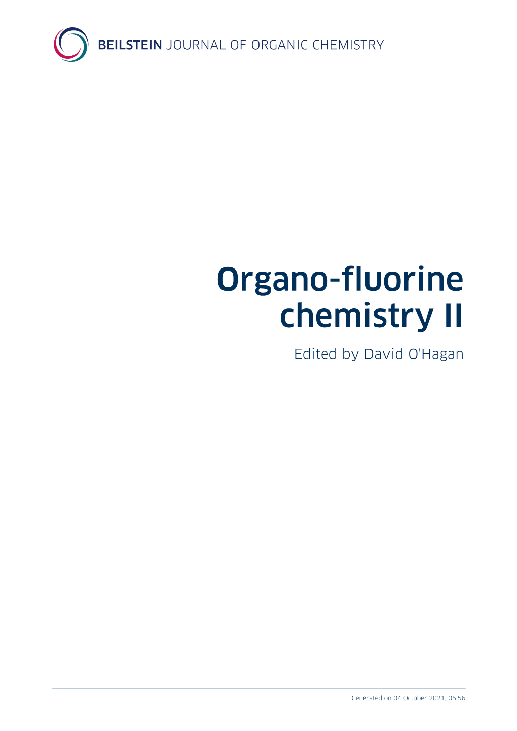 Organo-Fluorine Chemistry II