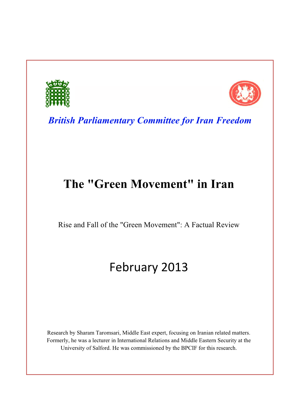 Green Movement" in Iran