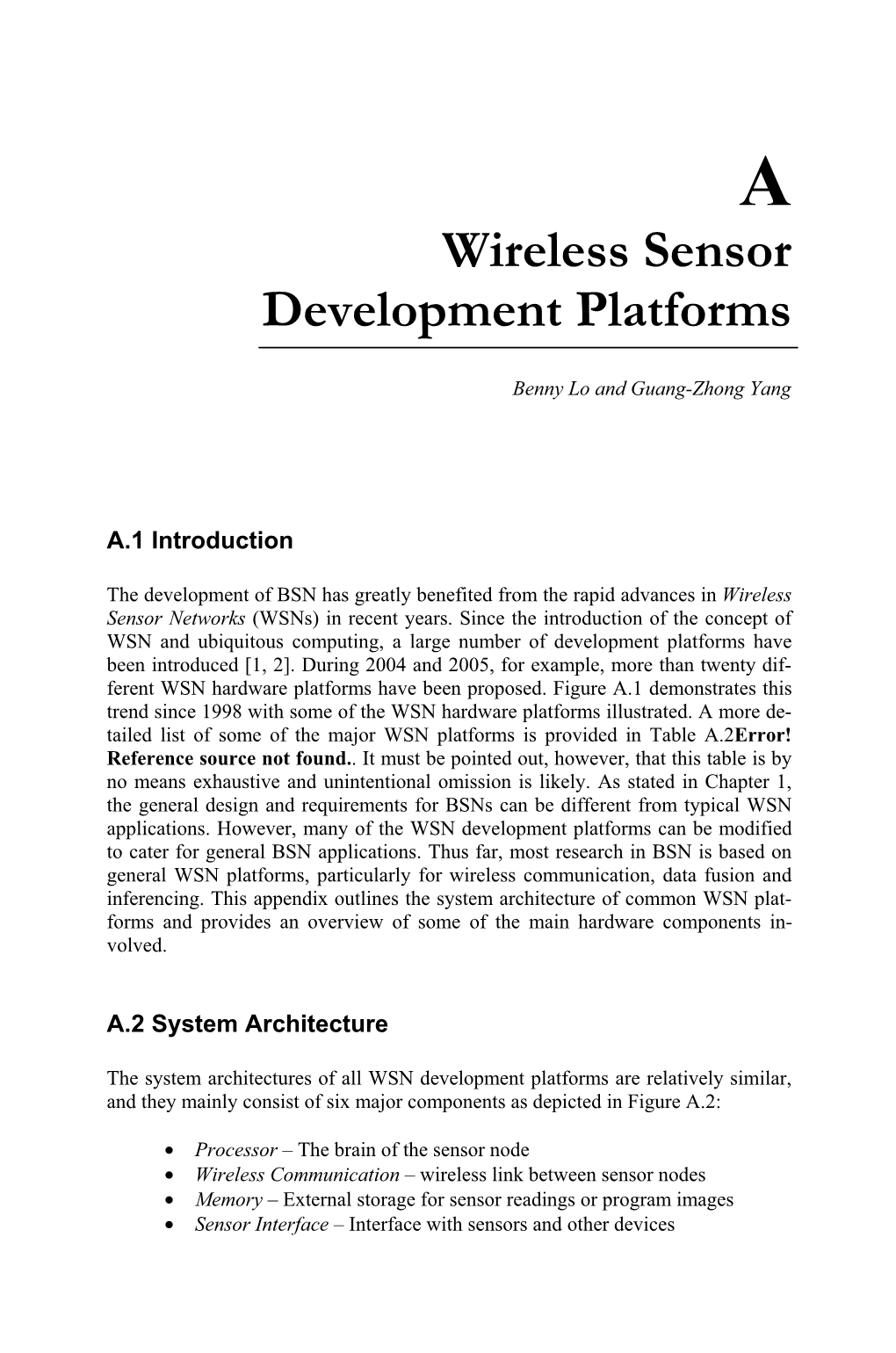 Wireless Sensor Development Platforms