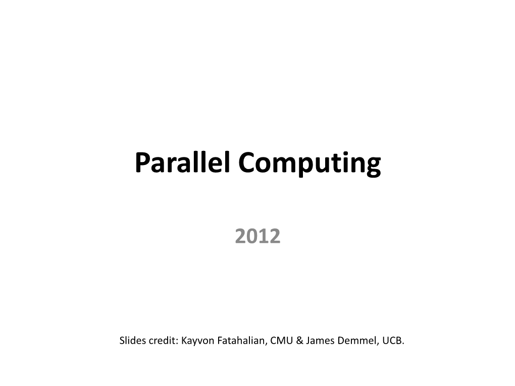 Parallel Processing