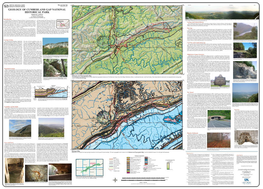 GEOLOGY of CUMBERLAND GAP NATIONAL R U 119 B East Pineville C D 25E R Ck C