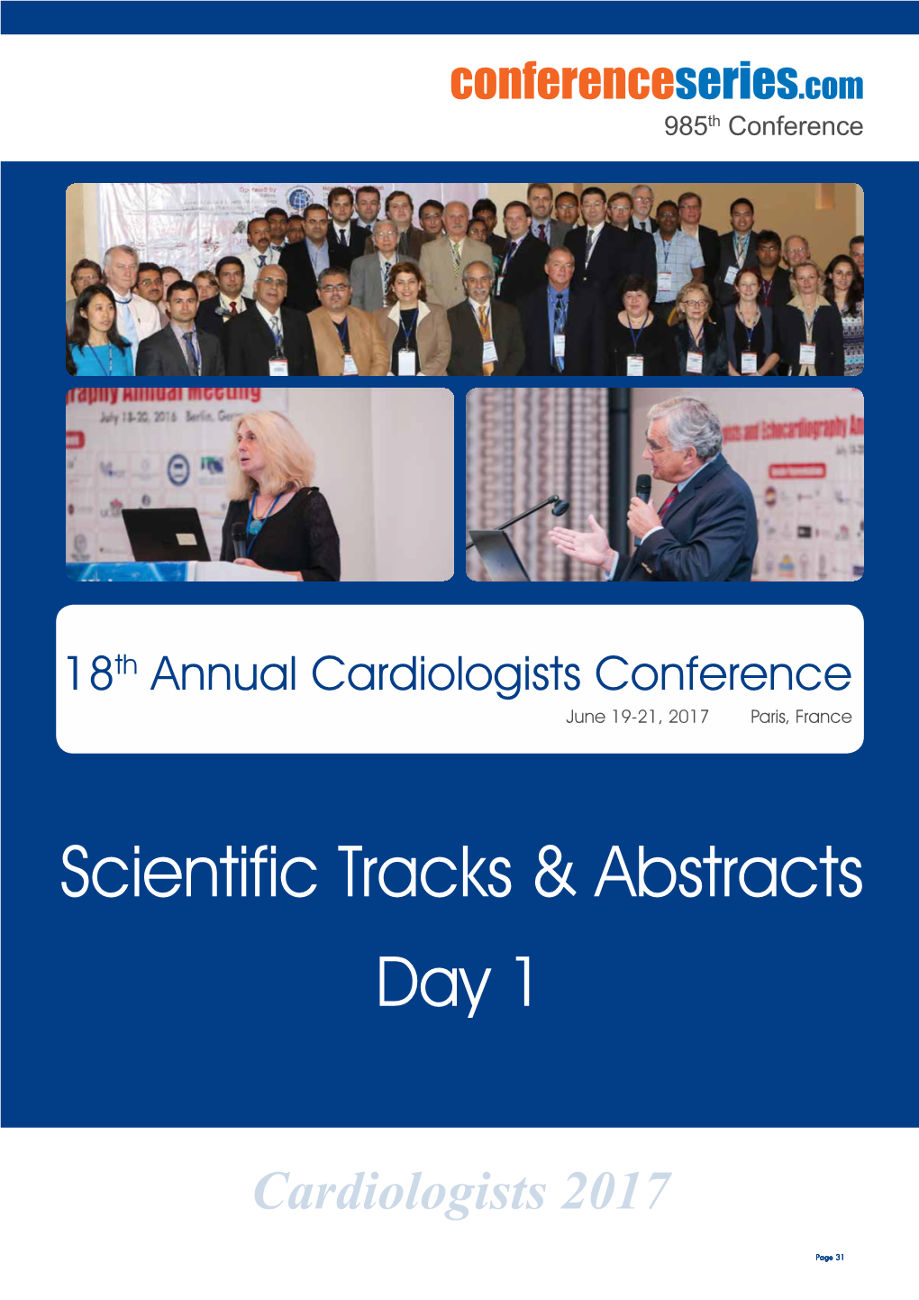 Scientific Tracks & Abstracts