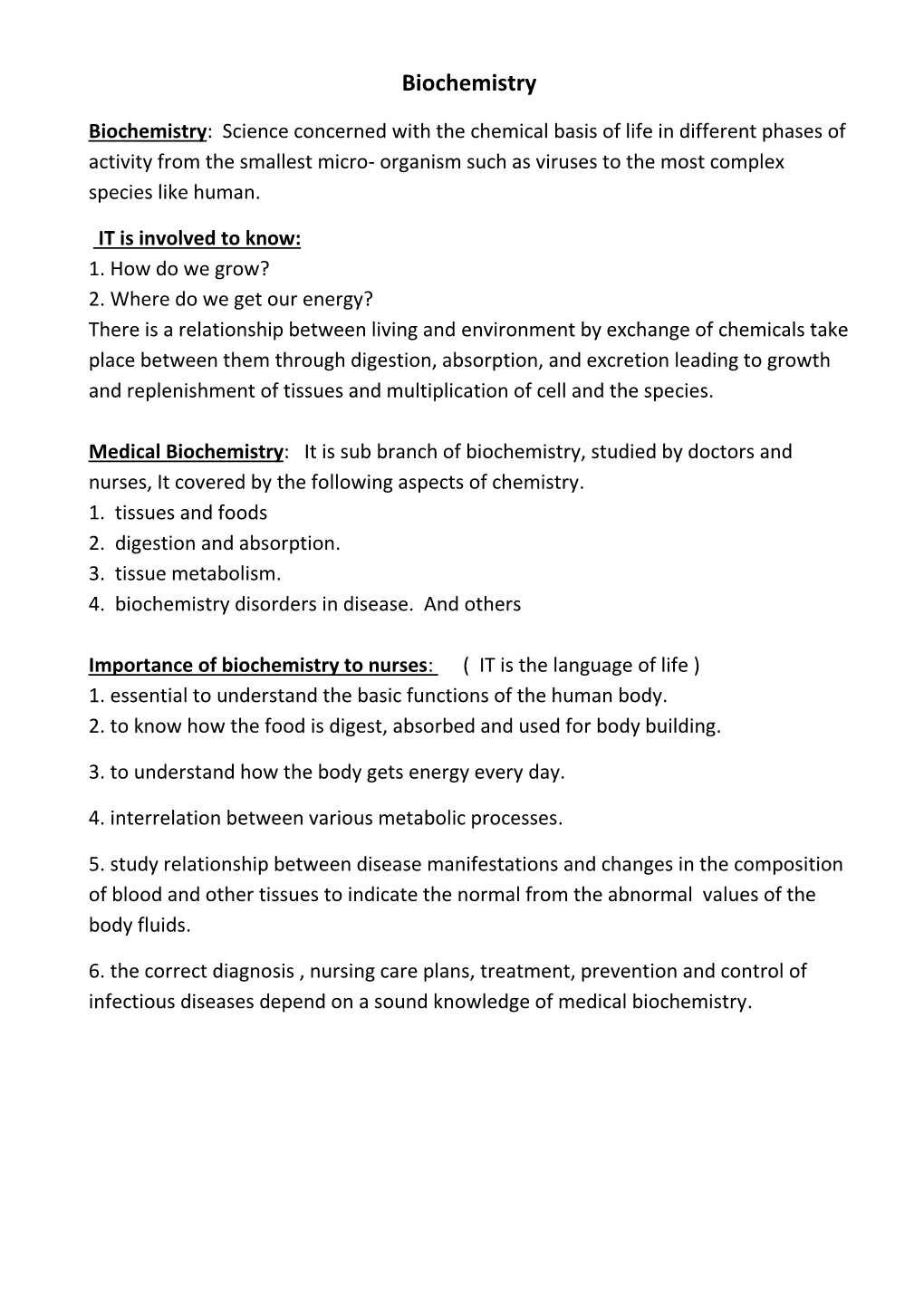 Biochemistry