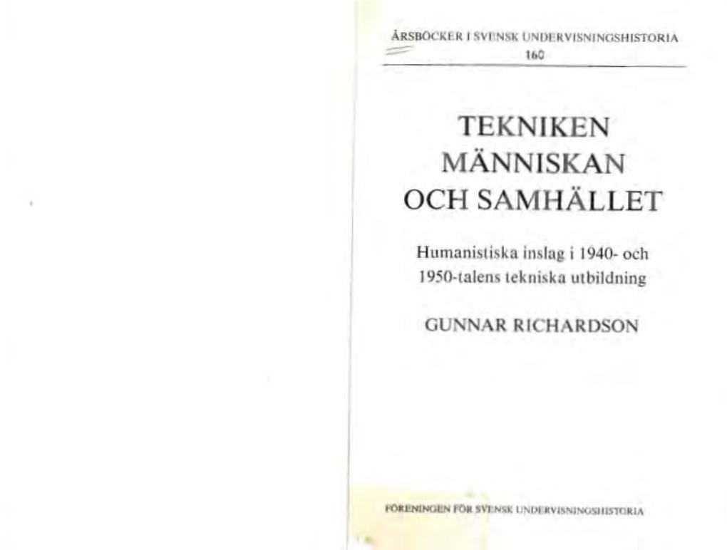 Tekniken Människan Och Samhället