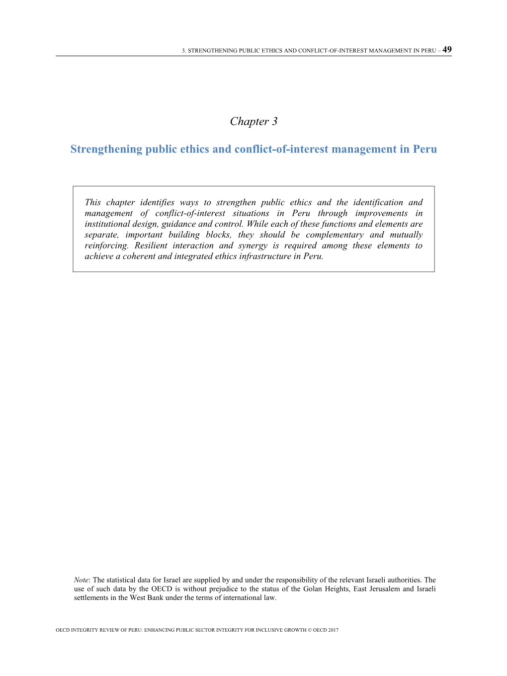 This Chapter Identifies Ways to Strengthen Public Ethics and the Identification and Management of Conflict-Of-Interest Situation