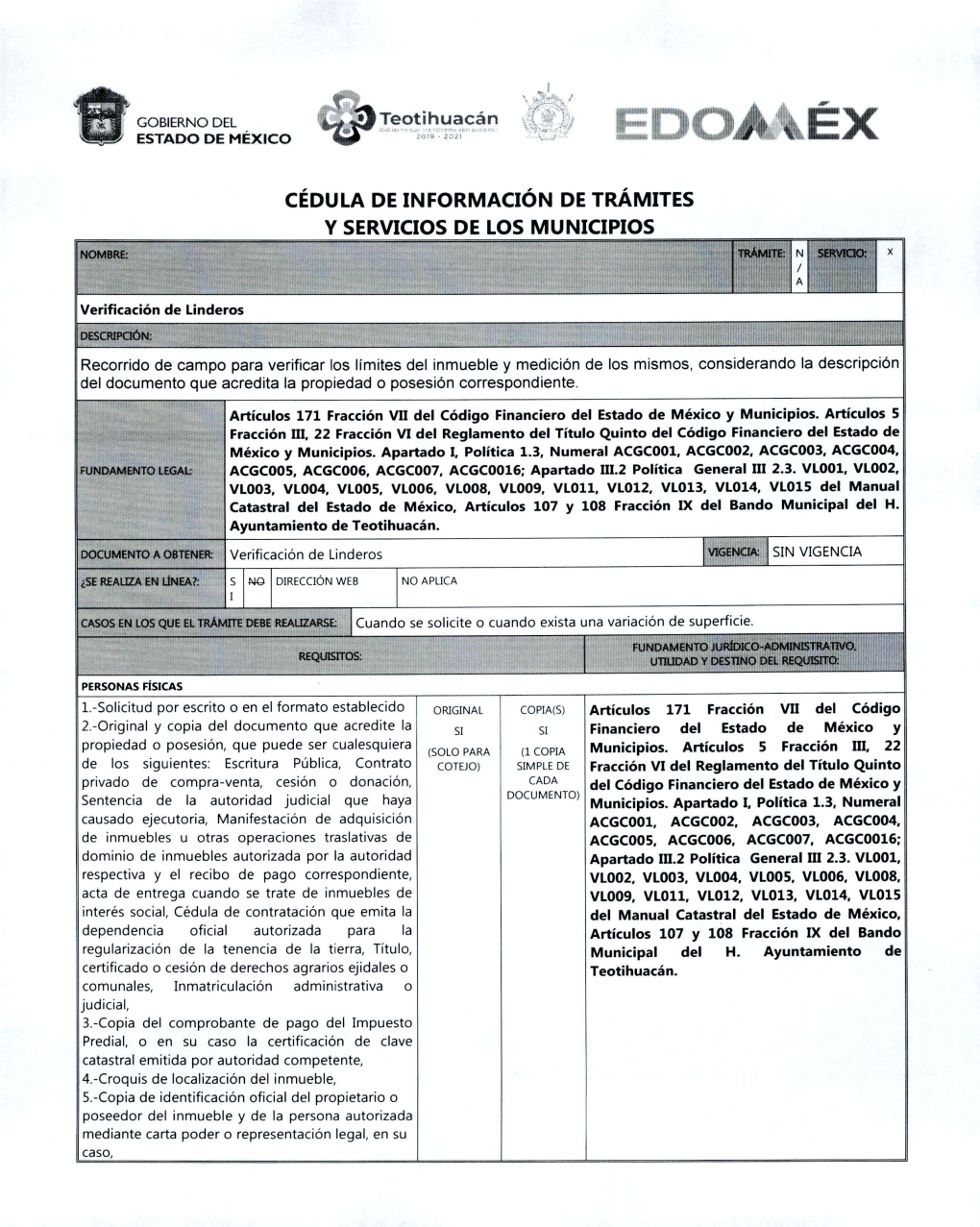 Verificación De Linderos