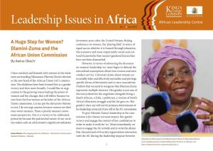 Dlamini-Zuma and the African Union Commission