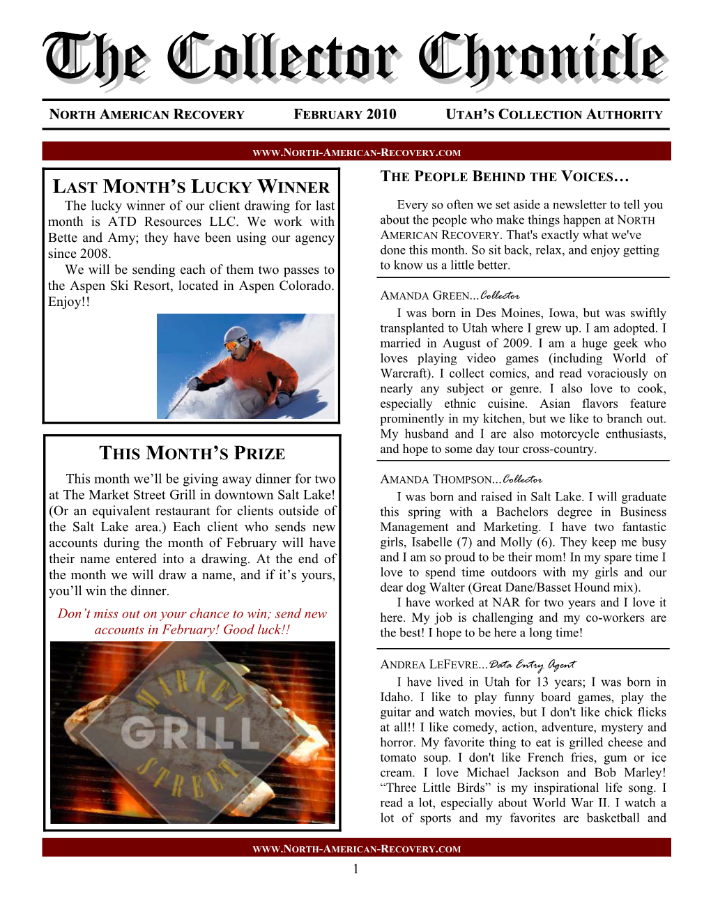 February 2010 Newsletter