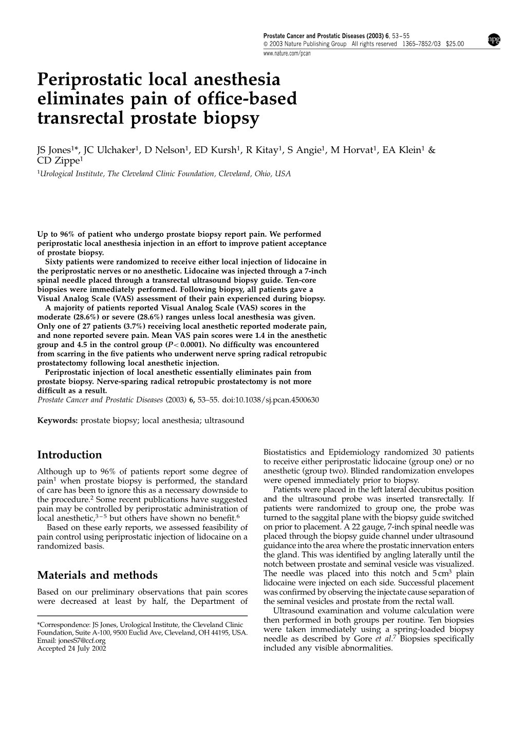 Periprostatic Local Anesthesia Eliminates Pain of Office-Based