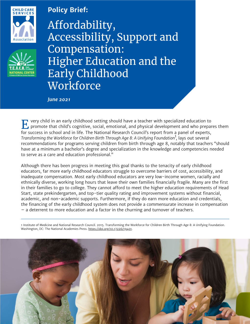 Higher Education and the Early Childhood Workforce