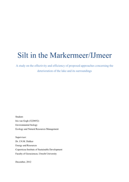 Silt in the Markermeer/Ijmeer