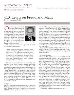 Lewis on Freud and Marx (Lindsley).Indd