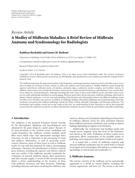 A Medley of Midbrain Maladies: a Brief Review of Midbrain Anatomy and Syndromology for Radiologists