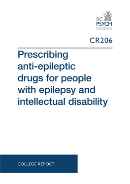 Prescribing Anti-Epileptic Drugs for People with Epilepsy and Intellectual Disability