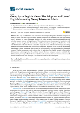 The Adoption and Use of English Names by Young Taiwanese Adults