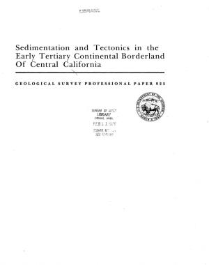 Early Tertiary Continental Borderland of Central California