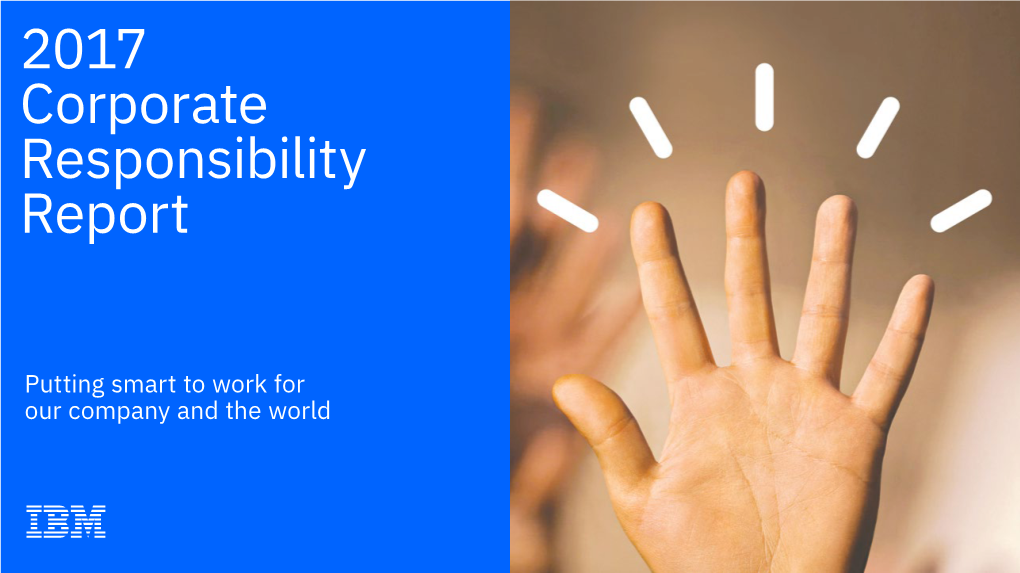 IBM's 2017 Corporate Responsibility Report