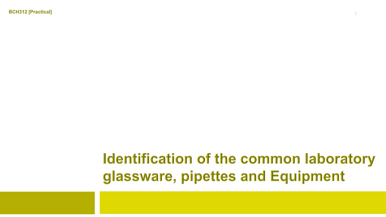 Type of Pipette Smallest Division A