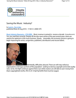 Music Industry Newswire Column