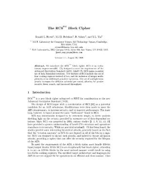 The RC6TM Block Cipher