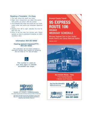 95 Express Route 106 Weekdays