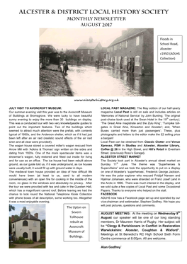 Alcester & District Local History Society Monthly